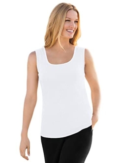 Women's Plus Size Rib Knit Tank Top