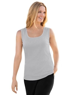 Women's Plus Size Rib Knit Tank Top