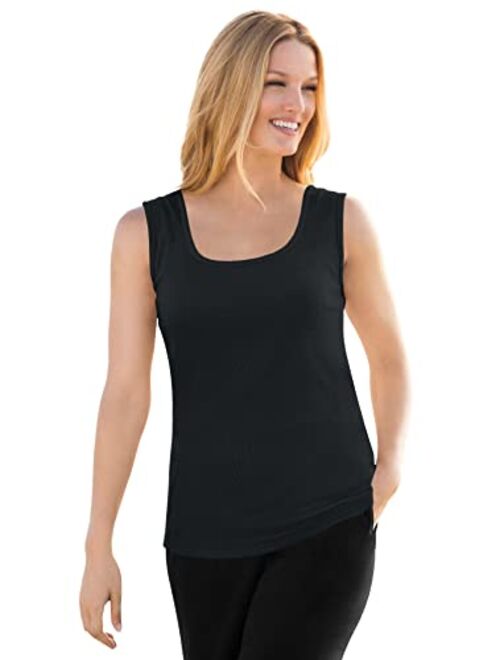 Woman Within Women's Plus Size Rib Knit Tank Top