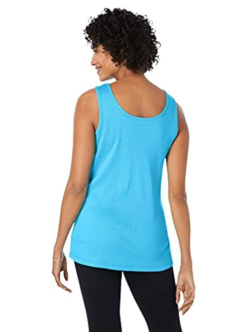 Woman Within Women's Plus Size Rib Knit Tank Top