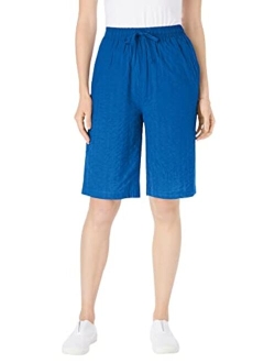 Women's Plus Size Seersucker Short