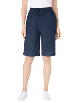 Women's Plus Size Seersucker Short