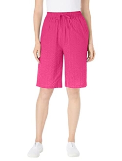 Women's Plus Size Seersucker Short