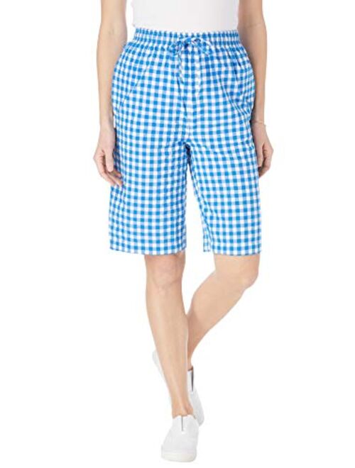 Woman Within Women's Plus Size Seersucker Short