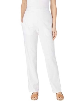 Women's Plus Size Straight Leg Linen Pant