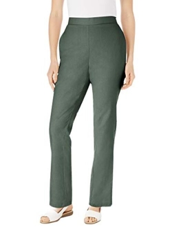 Women's Plus Size Straight Leg Linen Pant