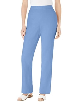 Women's Plus Size Straight Leg Linen Pant