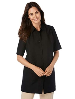 Women's Plus Size Peached Button Down Shirt