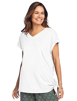 Women's Plus Size Side Tie Knit Tee