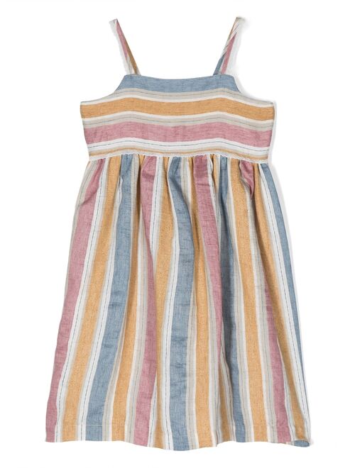 Il Gufo striped pleated dress