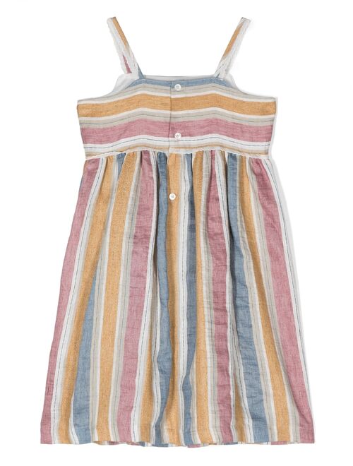 Il Gufo striped pleated dress