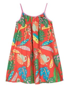 Kids graphic-print cotton dress