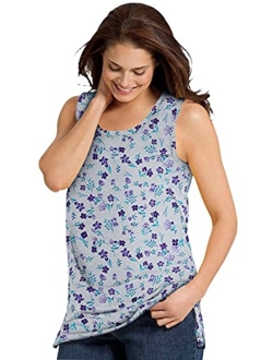 Women's Plus Size Perfect Printed Scoop-Neck Tank Top