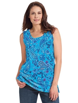 Women's Plus Size Perfect Printed Scoop-Neck Tank Top