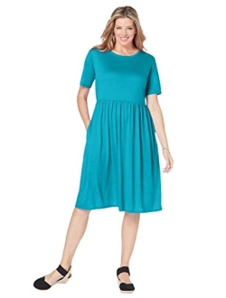 Women's Plus Size Empire Waist Tee Dress