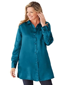 Women's Plus Size Satin Tunic