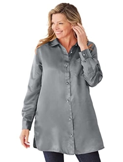 Women's Plus Size Satin Tunic