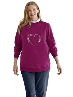 Women's Plus Size Layered-Look Sweatshirt