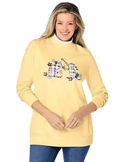 Women's Plus Size Layered-Look Sweatshirt