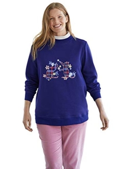 Women's Plus Size Layered-Look Sweatshirt