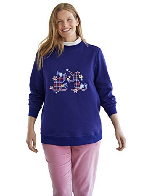 Woman Within Women's Plus Size Layered-Look Sweatshirt