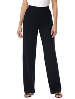 Women's Plus Size Wide Leg Ponte Knit Pant