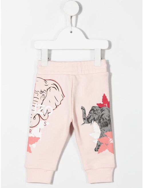 Kenzo Kids Multi Icons drawstring track pants