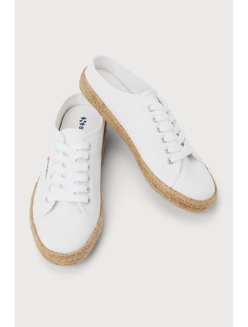 Superga 2402 Rope White Canvas Espadrille Slip-On Sneakers