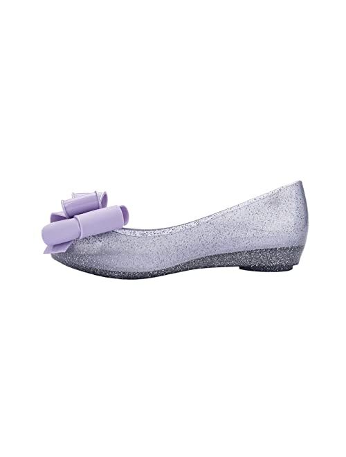 Melissa Ultragirl Sweet XXI Flats for Women - Comfortable, Stylish & Flexible Jelly Flat Shoes with Cut-Out Toe, Classic Jelly Upper & Bow Embellishment