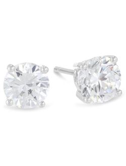 1 Carat Solitaire Diamond Stud Earrings Round Brilliant Shape 4 Prong Push Back (K-L Color, SI2-I1 Clarity)