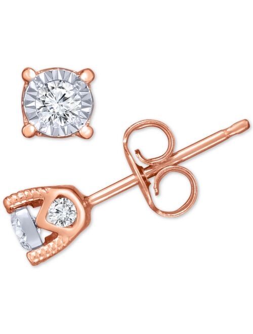 TRUMIRACLE Diamond Stud Earrings (3/8 ct. t.w.) in 14k White, Yellow, or Rose Gold