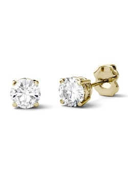 CHARLES & COLVARD Moissanite Stud Earrings (1/2 ct. t.w. Diamond Equivalent) in 14k white or yellow gold