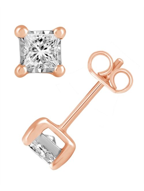 MACY'S Diamond Stud Earrings (3/4 ct. t.w.) in 14K White, Yellow or Rose Gold