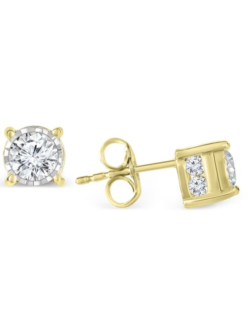 TRUMIRACLE Diamond Stud Earrings (1 ct. t.w.) in 14k White, Yellow or Rose Gold