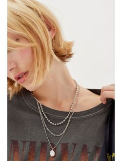 Pearl Ball Chain Layering Necklace