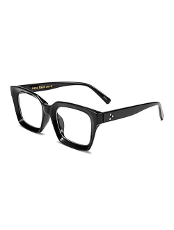 Classic Square Eyewear Non-prescription Thick Glasses Frame for Women B2461