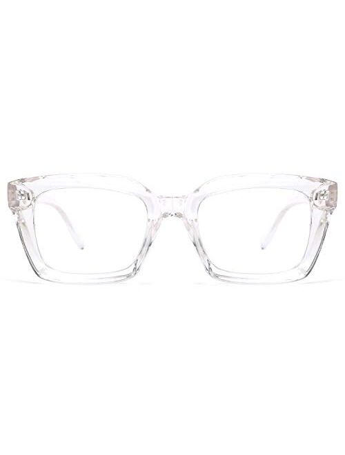 FEISEDY Classic Square Eyewear Non-prescription Thick Glasses Frame for Women B2461