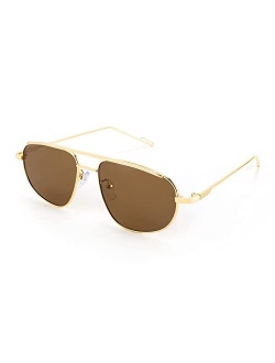 Small Retro Sunglasses Women Men 90s Vintage Trendy Gold Metal Frame Oval Sun Glasses B2906