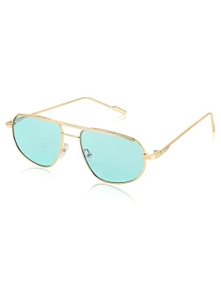 Small Retro Sunglasses Women Men 90s Vintage Trendy Gold Metal Frame Oval Sun Glasses B2906