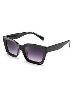 Classic Women Sunglasses Fashion Thick Square Sun Glasses Chunky Frame UV400 B2471