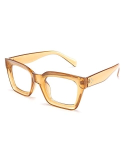 Classic Women Sunglasses Fashion Thick Square Sun Glasses Chunky Frame UV400 B2471