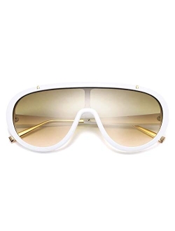 Oversized One Piece Sunglasses Women Men Fahion Siamese Lenses Retro Design B2580