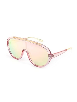 Oversized One Piece Sunglasses Women Men Fahion Siamese Lenses Retro Design B2580