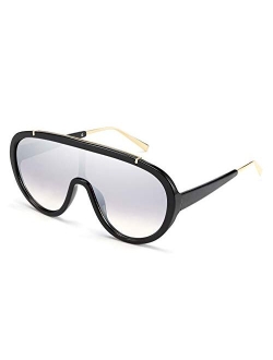 Oversized One Piece Sunglasses Women Men Fahion Siamese Lenses Retro Design B2580