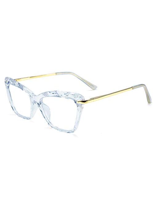 FEISEDY Cat Eye Glasses Frame Clear Lenses Eyewear Women B2440