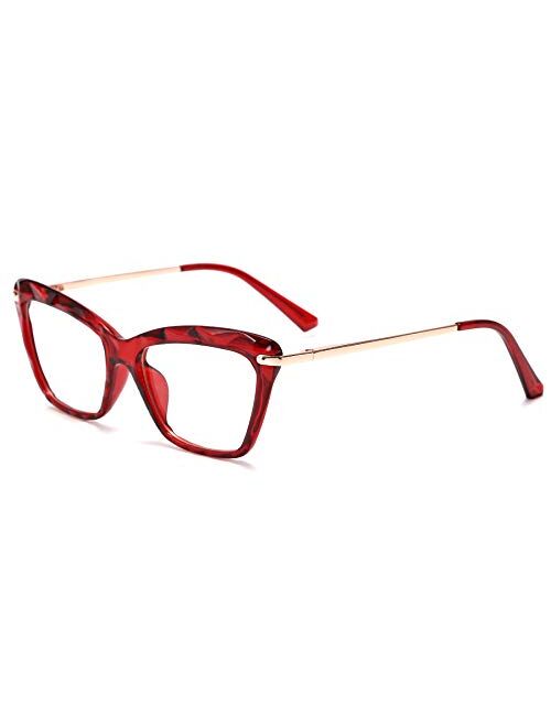 FEISEDY Cat Eye Glasses Frame Clear Lenses Eyewear Women B2440