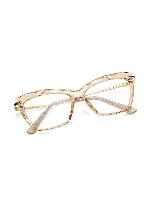 FEISEDY Cat Eye Glasses Frame Clear Lenses Eyewear Women B2440