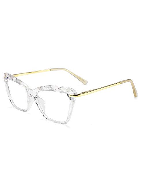 FEISEDY Cat Eye Glasses Frame Clear Lenses Eyewear Women B2440