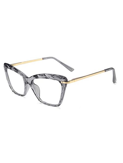 FEISEDY Cat Eye Glasses Frame Clear Lenses Eyewear Women B2440