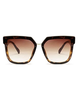 Fashion Women Men Sunglasses Square Frame Metal Shape Nesting Lenses B2595